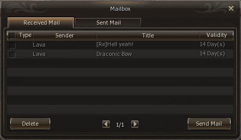 Mailbox — Received Mail